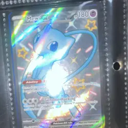 Pokemon Mew EX Holo Shiny Ultra Rare SV: Paldean Fates 216/091 180 HP Card - Image 1