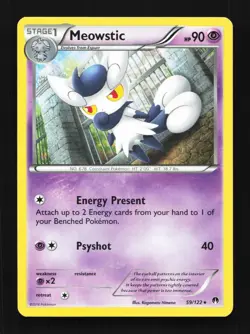 Meowstic 59/122 LP BREAKpoint English Pokemon Card TCG - Image 1