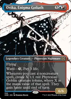 Showcase OVIKA, ENIGMA GOLIATH mtg NM-M Phyrexia All Will Be One 1 Rare - Image 1