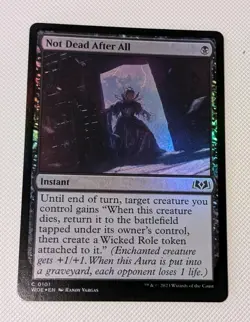MTG *FOIL * WILDS OF ELDRAINE Common NOT DEAD AFTER ALL NM - Image 1