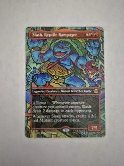 Slash, Reptile Rampager (Borderless) Rare MTG Ninja Turtles 208 - Image 1