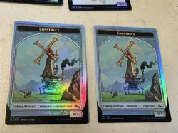 2 x mtg foil token Construct 019/020, Unstable, unplayed - Image 1