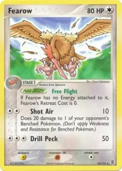 Pokemon Fearow 24/112 Non Holo EX Fire Red Leaf Green NM - Image 1