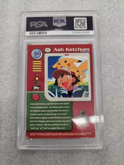 ASH KETCHUM TV1 - PSA 9/AUTO 10 VERONICA TAYLOR- 1999 Topps Pokemon - SERIES 1 - Image 2