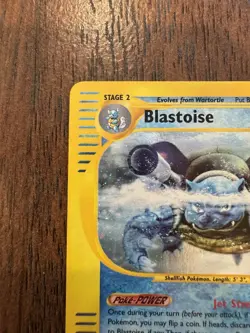 2002 Expedition Blastoise Holo Swirl Rare 4/165 WOTC E-Reader Series Pokemon - Image 3