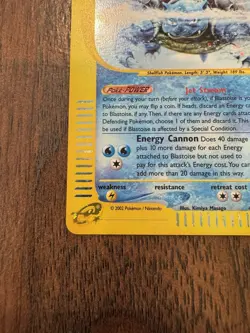 2002 Expedition Blastoise Holo Swirl Rare 4/165 WOTC E-Reader Series Pokemon - Image 4