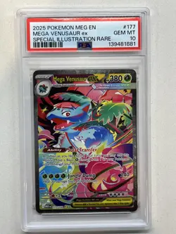PSA 10 Mega Venusaur Ex #177/132 - Mega Evolution Pokemon TCG - Image 1
