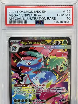 PSA 10 Mega Venusaur Ex #177/132 - Mega Evolution Pokemon TCG - Image 2