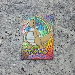 Topps Pokemon First Movie - Dragonite E12 - Rainbow Holo Foil Blue Logo - NM - Image 1