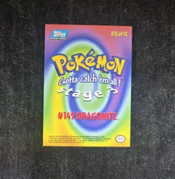 Topps Pokemon First Movie - Dragonite E12 - Rainbow Holo Foil Blue Logo - NM - Image 2
