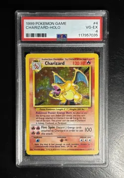 1999 POKEMON GAME CHARIZARD-HOLO PSA 4 VG EX - Image 1
