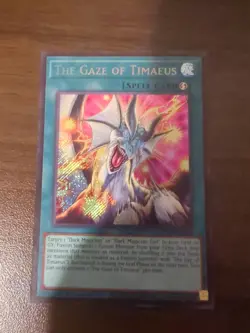 YuGiOh The Gaze of Timaeus 1st Edition secret Rare MZMU-EN013 - Image 1