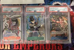 PSA 10 Sequential -Luffy Sabo Ace WINNER - One Piece 3rd Anniversary 3 Brothers - Image 1