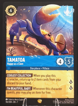 Tamatoa 162/204 Legendary - Disney Lorcana - Archazia's Island (NM) - Image 1