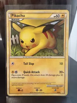 Pikachu 16/30 HGSS Trainer Kit Gyarados & Raichu Pokemon Card Vintage 2010 - Image 1