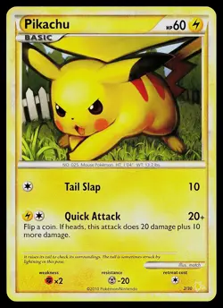Pokemon Card - Pikachu HGSS Trainer Kit 2/30 Common - Image 1