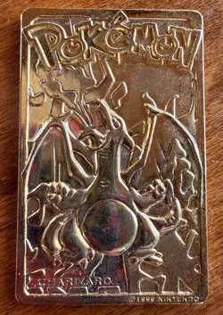 Pokemon 23K Gold Plated Trading Card #6 Charizard Burger King 1999 JUST the card - Image 1