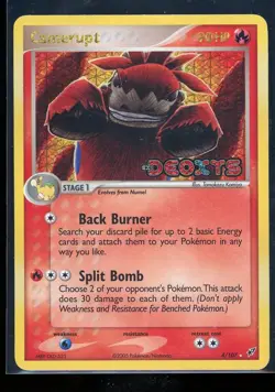 Pokemon Camerupt EX Deoxys 4/107 Reverse Holo Rare Stamped Card LP - Image 1