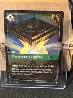 Riftbound League Of Legends Origins Foil Card OGN 077 Zhonyas Hourglass NM - Image 1