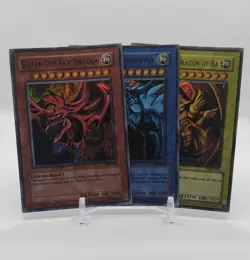 YU-GI-OH! Egyptian God Cards GBI-001 002 003 Ra Slifer Obelisk Set Ultra Rare - Image 1