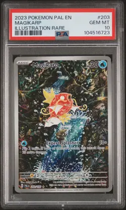 2023 POKEMON PAL EN-PALDEA EVOLVED ILLUSTRATION RARE #203 MAGIKARP PSA 10 - Image 1