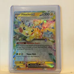 Pikachu ex 057/191 Sv08: Pokemon TCG Surging Sparks Holo Never Played - Image 2