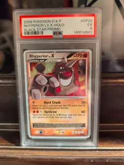 2008 Pokemon Black Star Promo Rhyperior D P #DP29 LV. X Holo PSA 5 - Image 1