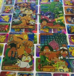 Pokemon Vintage Pocket Monsters Vending HOLO Prism (4x) Stickers 1998 Nintendo - Image 3