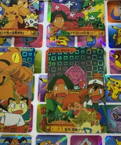 Pokemon Vintage Pocket Monsters Vending HOLO Prism (4x) Stickers 1998 Nintendo - Image 4