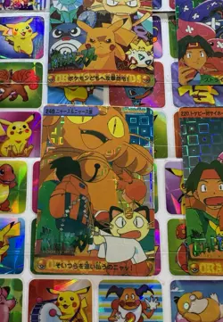 Pokemon Vintage Pocket Monsters Vending HOLO Prism (4x) Stickers 1998 Nintendo - Image 5