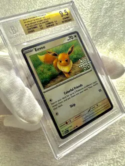 Pokemon Eevee 133/165 SV 151 Holiday Calendar Stamp BGS 9.5 GEM MINT Gold Label - Image 4