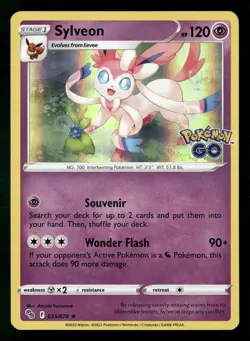 Sylveon Holo Rare Pokemon GO 035/078 NM - Image 1