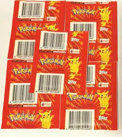 Lot of (5) 1999 Topps Merlin Pokemon Stickers Series 1 Sealed Booster Packs - Image 2