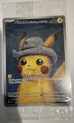 Pokemon Pikachu with Grey Felt Hat Van Gogh 085 Sv: Scarlet & Violet - Image 1