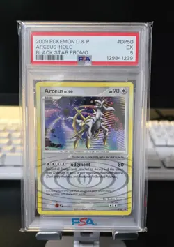 2009 POKEMON DIAMOND & PEARL BLACK STAR PROMO #DP50 ARCEUS-HOLO PSA 5 - Image 1