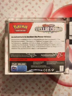Pokemon TCG Scarlet & Violet Stellar Crown Booster Box Factory Sealed w/ Acrylic - Image 3