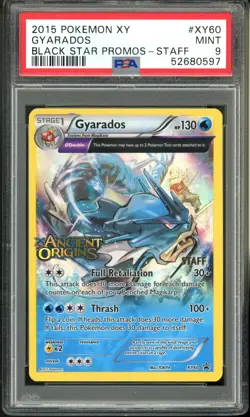 2015 Pokemon XY Promo XY60 Ancient Origins STAFF Gyarados PSA 9 - Image 1