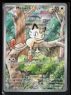 Meowth 106/094 ME02: Phantasmal Flames Illustration Rare Pokemon TCG NM - Image 1