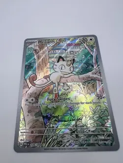 Pokemon TCG Illustration Rare Holo Meowth Phantasmal Flames 106/94, NM Near Mint - Image 2