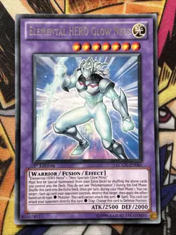 Elemental Hero Glow Neos LCGX-EN061 NM/LP Rare 1st Edition Yu-Gi-Oh - Image 1