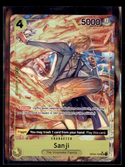 One Piece Kingdoms of Intrigue OP04-104 Sanji Rare Alternate Art - Image 1