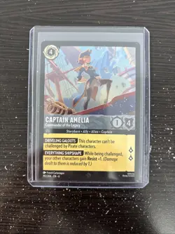 Captain Amelia - Commander of the Legacy Foil (192) Azurite Sea Disney Lorcana - Image 1