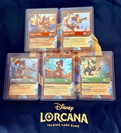 Disney Lorcana - Cruise Line Treasure Exclusive Holofoil Promo Set 5 + 2 Bags - Image 1