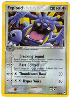 Exploud 6/101 EX Hidden Legends Reverse Holo Rare Pokemon Card - Image 1