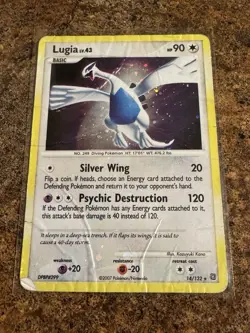 Lugia LV. 43 Pokemon Holo Rare Card 14/132 Secret Wonders Series HP-DMG - Image 1