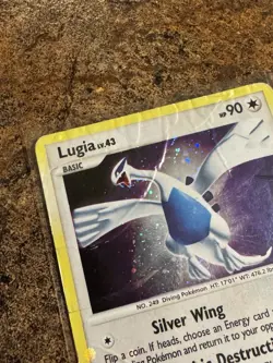Lugia LV. 43 Pokemon Holo Rare Card 14/132 Secret Wonders Series HP-DMG - Image 2