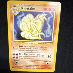 Pokemon TCG Ninetales Holo Rare Card 12/102 Base Set 1999 Wizards - Image 1