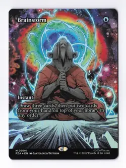 Brainstorm (Borderless Foil) MTG Teenage Mutant Ninja Turtles Eternal-Legal PZA - Image 1