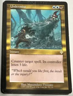 Undermine Invasion HEAVILY PLD Blue Black Rare MAGIC THE GATHERING - Image 1