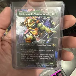 Michelangelo, Weirdness to 11 Borderless 0214 Teenage Mutant Ninja Turtles MTG - Image 1